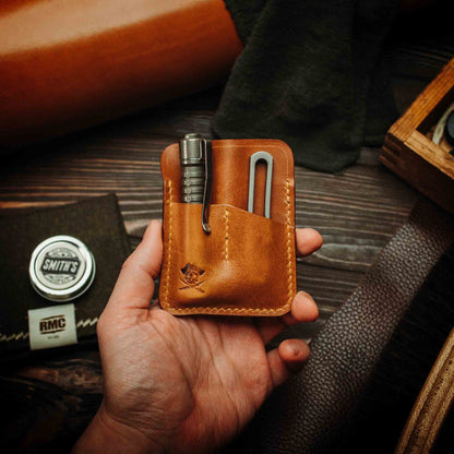 Pirate Goods Small Pocket Organizer - First Mate Mini | Leather Pocket Slip | Handcrafted Everyday Carry