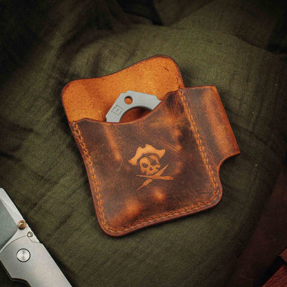 Pirate Goods Small Pocket Organizer - First Mate Mini | Leather Pocket Slip | Handcrafted Everyday Carry