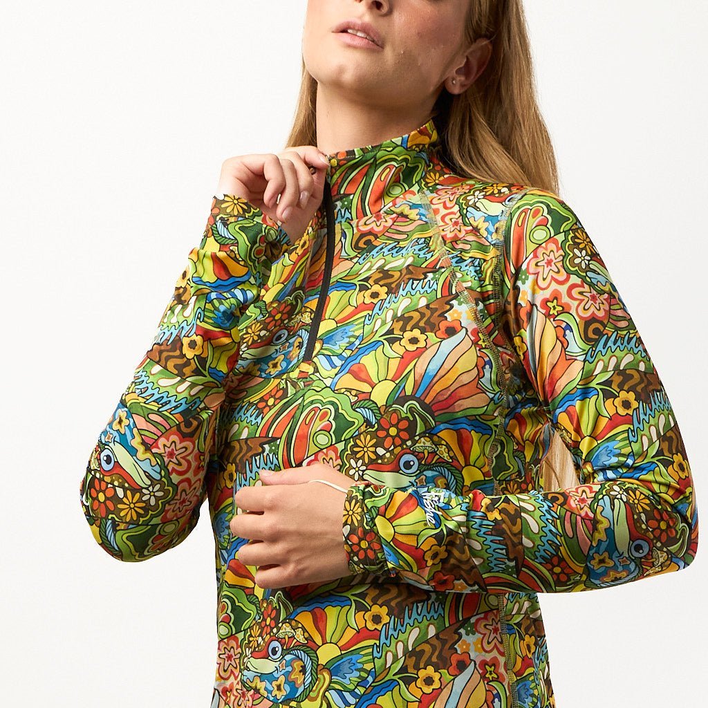 FisheWear Boho Bass 1/4 Zip Sunshirt - Angler's Pro Tackle & Outdoors