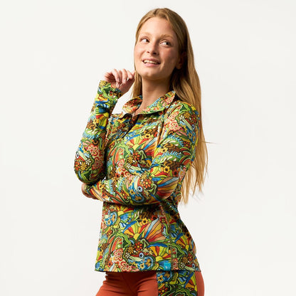 FisheWear Boho Bass 1/4 Zip Sunshirt - Angler's Pro Tackle & Outdoors