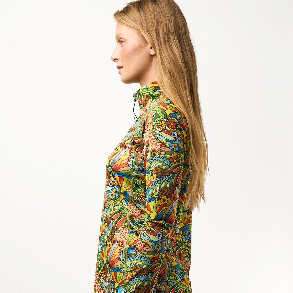 FisheWear Boho Bass 1/4 Zip Sunshirt - Angler's Pro Tackle & Outdoors