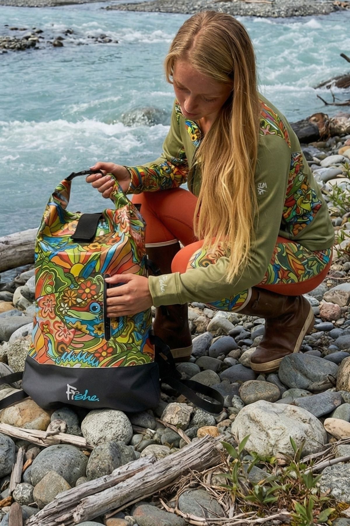 FisheWear Boho Bass Backpack Dry Bag - Angler's Pro Tackle & Outdoors
