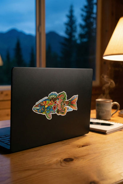FisheWear Boho Bass Sticker - Angler's Pro Tackle & Outdoors