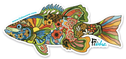 FisheWear Boho Bass Sticker - Angler's Pro Tackle & Outdoors