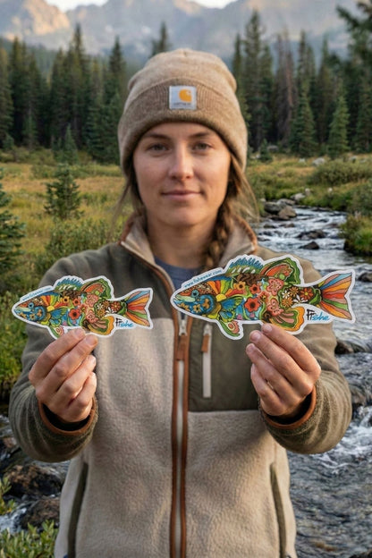 FisheWear Boho Bass Sticker - Angler's Pro Tackle & Outdoors