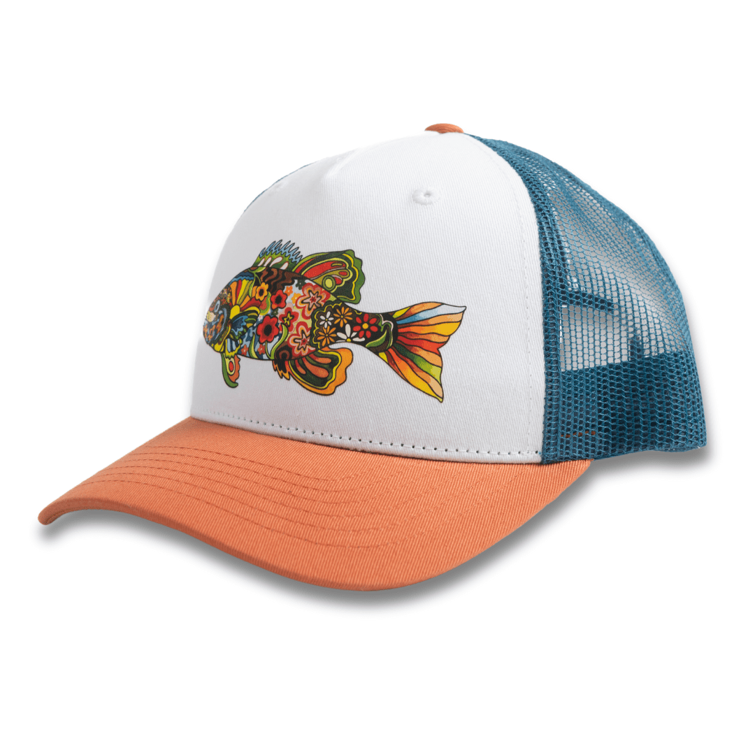 FisheWear Boho Bass Trucker Hat - Angler's Pro Tackle & Outdoors