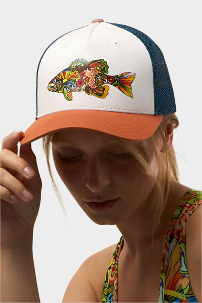 FisheWear Boho Bass Trucker Hat - Angler's Pro Tackle & Outdoors