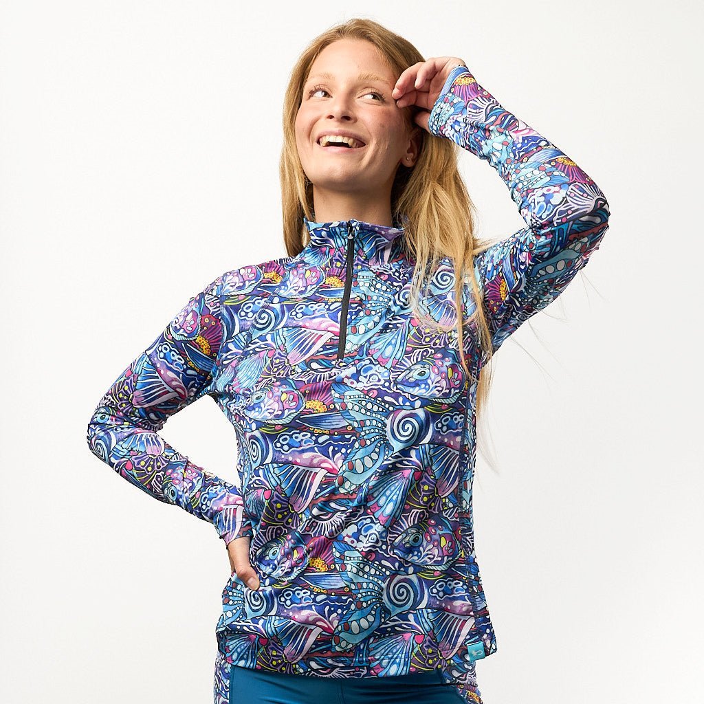 FisheWear Enchanted Grayling 1/4 Zip Sunshirt - Angler's Pro Tackle & Outdoors