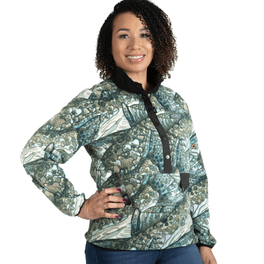 FisheWear Steel My Heart Riffle Snap Fleece - Angler's Pro Tackle & Outdoors