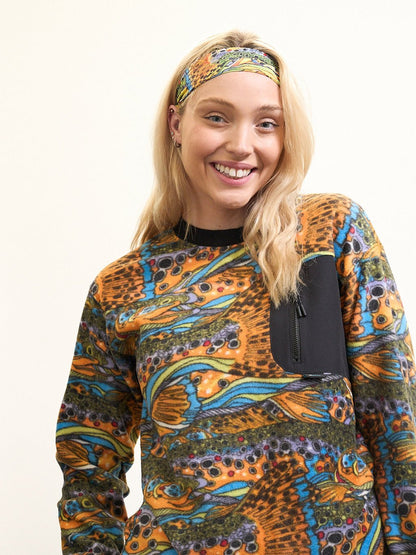 FisheWear Unbound Brown Fleece Crew Neck - Angler's Pro Tackle & Outdoors