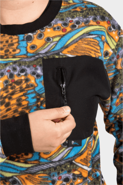 FisheWear Unbound Brown Fleece Crew Neck - Angler's Pro Tackle & Outdoors