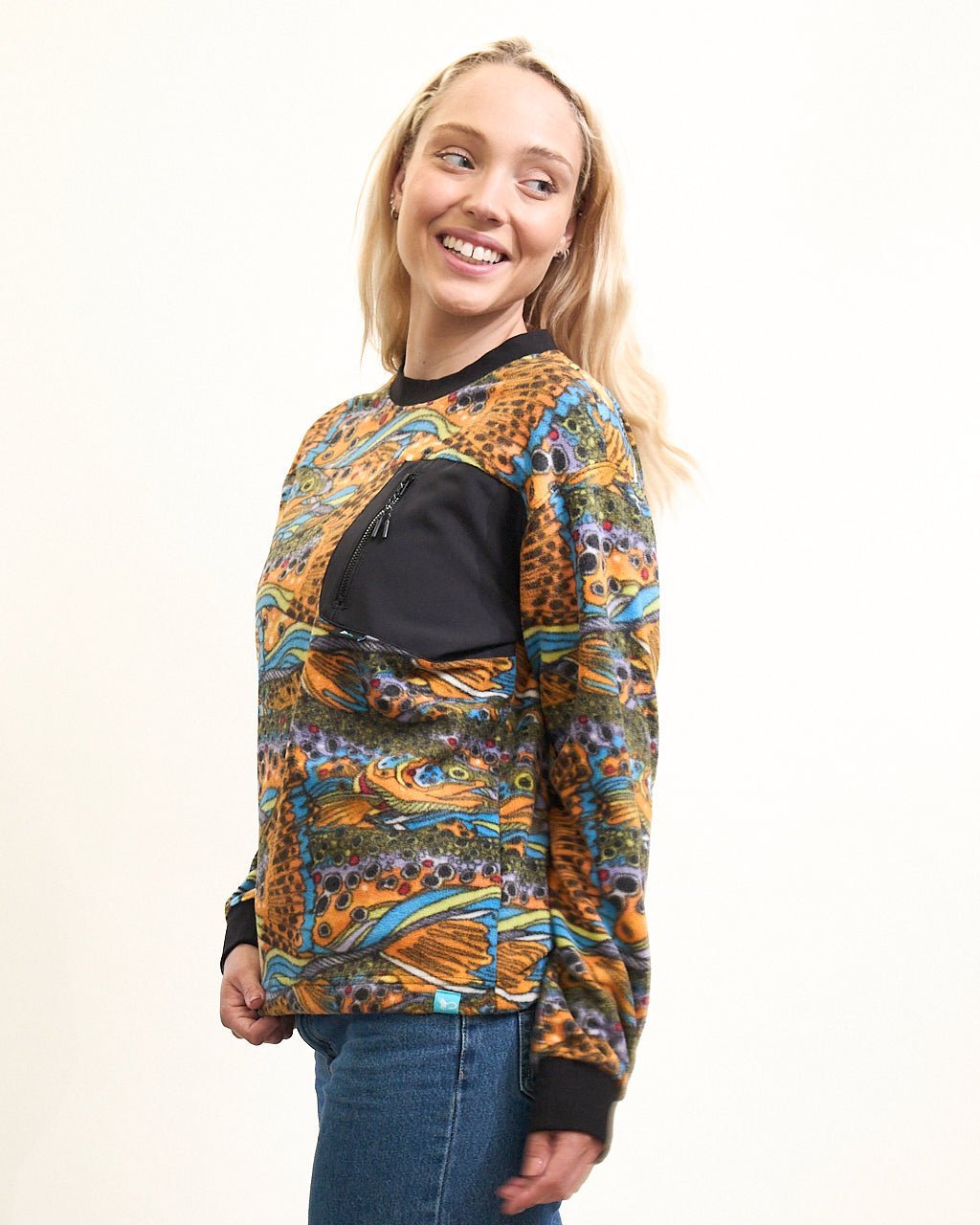 FisheWear Unbound Brown Fleece Crew Neck - Angler's Pro Tackle & Outdoors