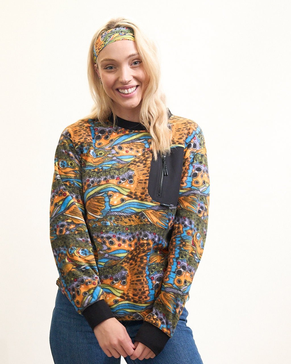 FisheWear Unbound Brown Fleece Crew Neck - Angler's Pro Tackle & Outdoors