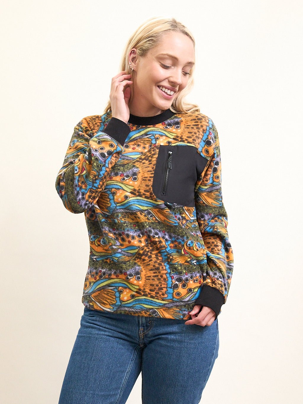 FisheWear Unbound Brown Fleece Crew Neck - Angler's Pro Tackle & Outdoors