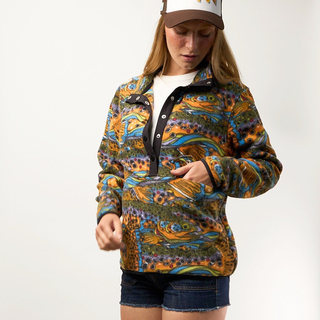 FisheWear Unbound Brown Riffle Snap Fleece - Angler's Pro Tackle & Outdoors