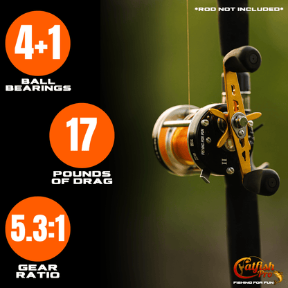 Catfish Pro Fishing for Fun Round Baitcaster Reel