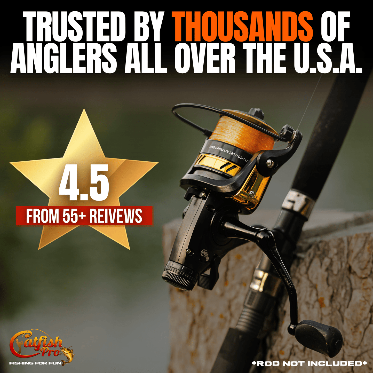 Catfish Pro Fishing For Fun Spinning Reel