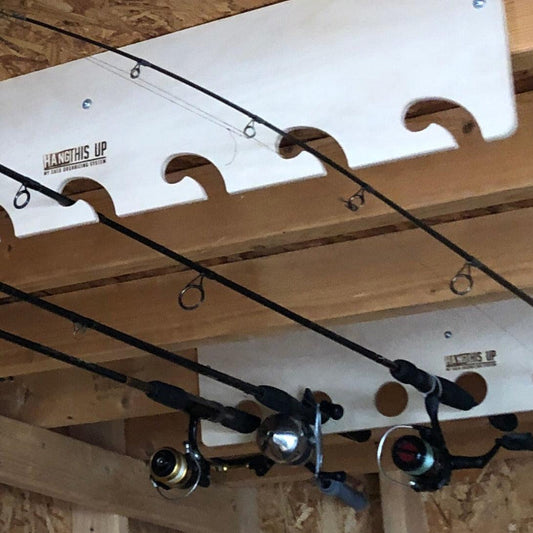 HangThis Up - Fishing Rod Rack Organizer Kit, Shed Storage, Shed Organizer
