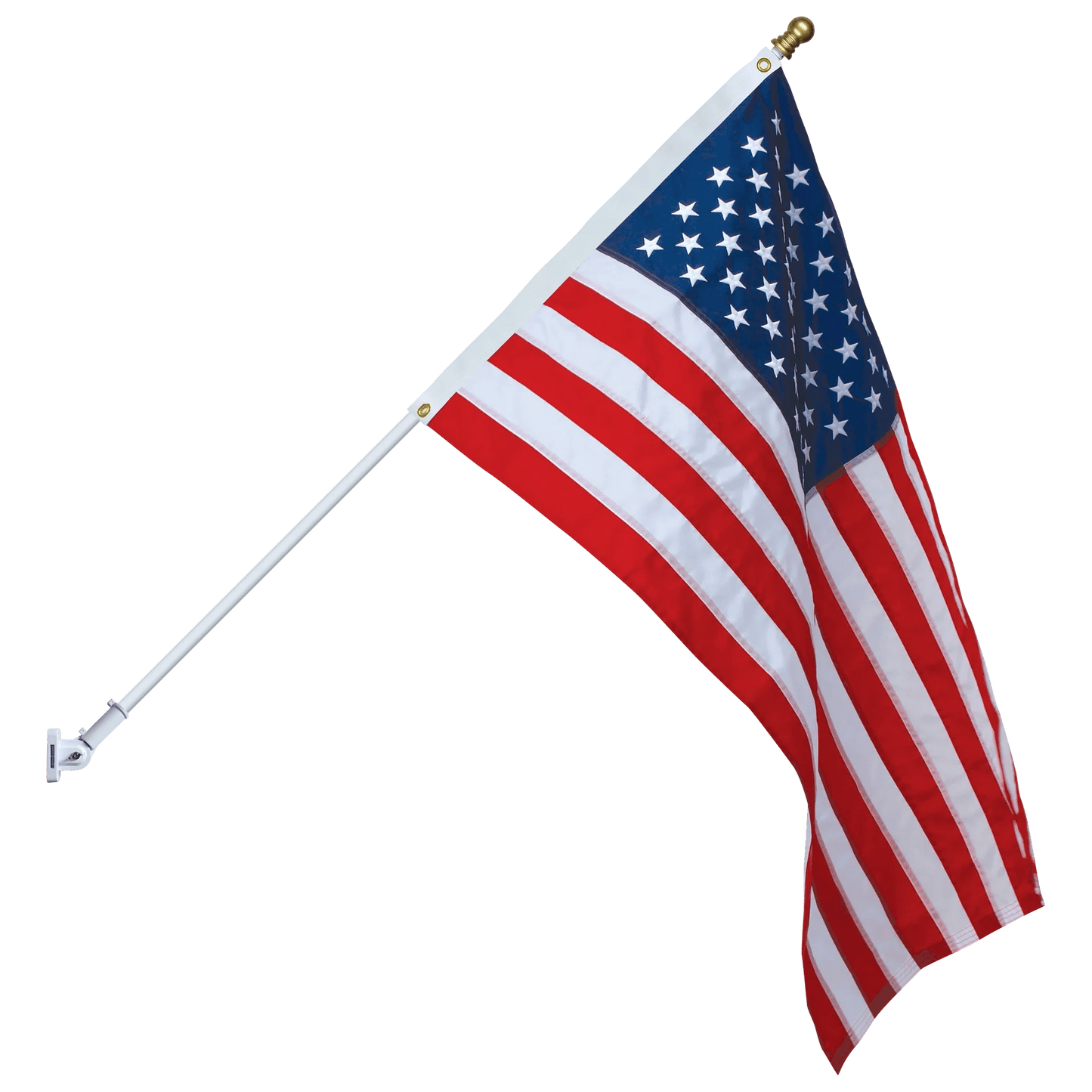 Flagman of America Aluminum Spinning Flagpole Kit w/ Flag & Adjustable Bracket - Angler's Pro Tackle & Outdoors