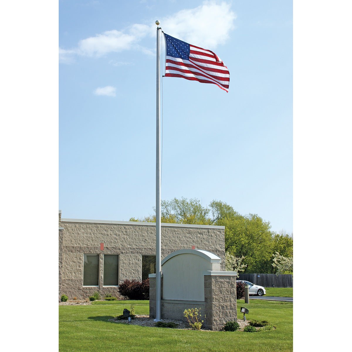 Flagman of America Commercial Grade Aluminum Flagpole - External Halyard - Lifetime Warranty - Made in USA - Angler's Pro Tackle & Outdoors