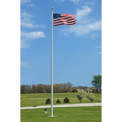 Flagman of America Commercial Grade Aluminum Flagpole - External Halyard - Lifetime Warranty - Made in USA - Angler's Pro Tackle & Outdoors