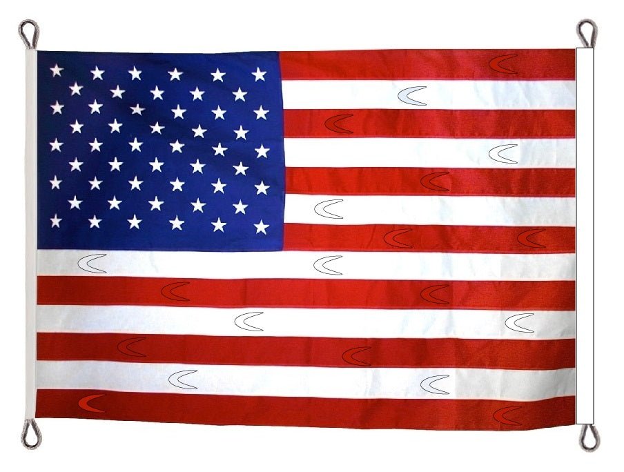 Flagman of America Polyester American Flag with Wind Slits for Hanging on Fire Trucks & Cranes *Made in USA* - Angler's Pro Tackle & Outdoors