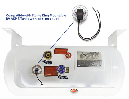 Flame King 0 - 90 Ohm Twin - Site Remote Dial Gauge for RV ASME Propane Tanks - Angler's Pro Tackle & Outdoors
