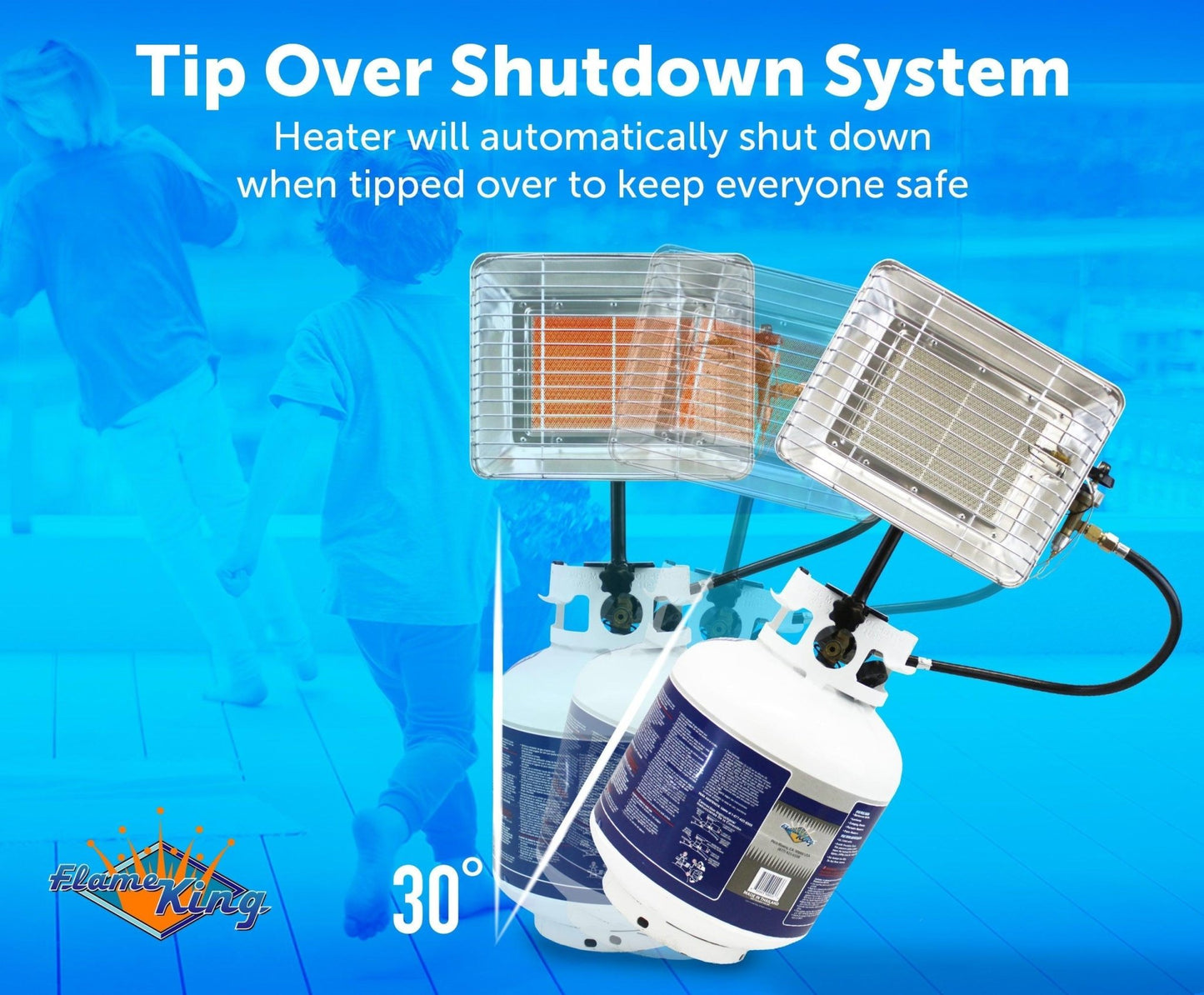 Flame King 13,000 BTU Outdoor Portable Propane Tank Top Heater Igniter - Angler's Pro Tackle & Outdoors