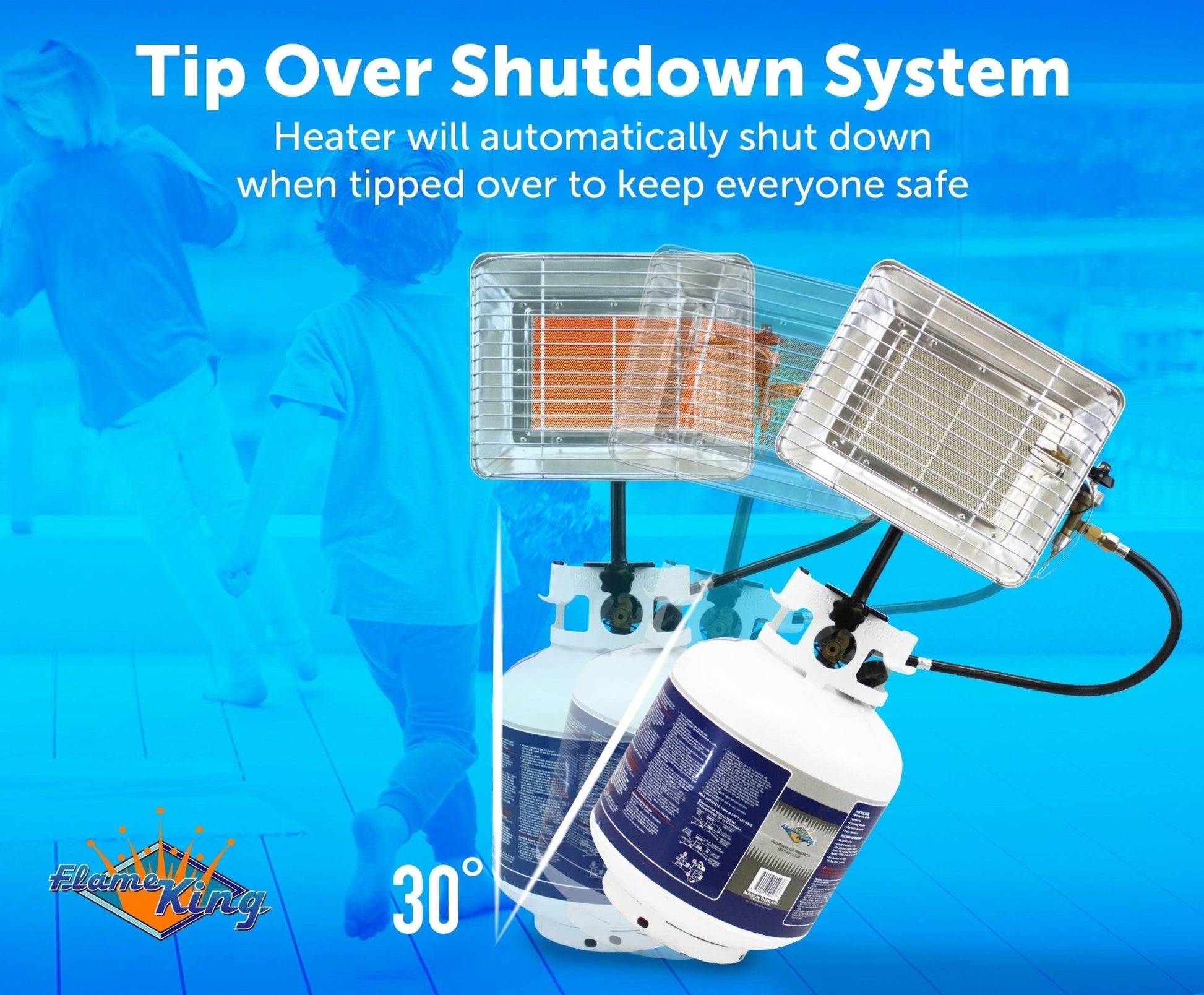 Flame King 13,000 BTU Outdoor Portable Propane Tank Top Heater Igniter - Angler's Pro Tackle & Outdoors