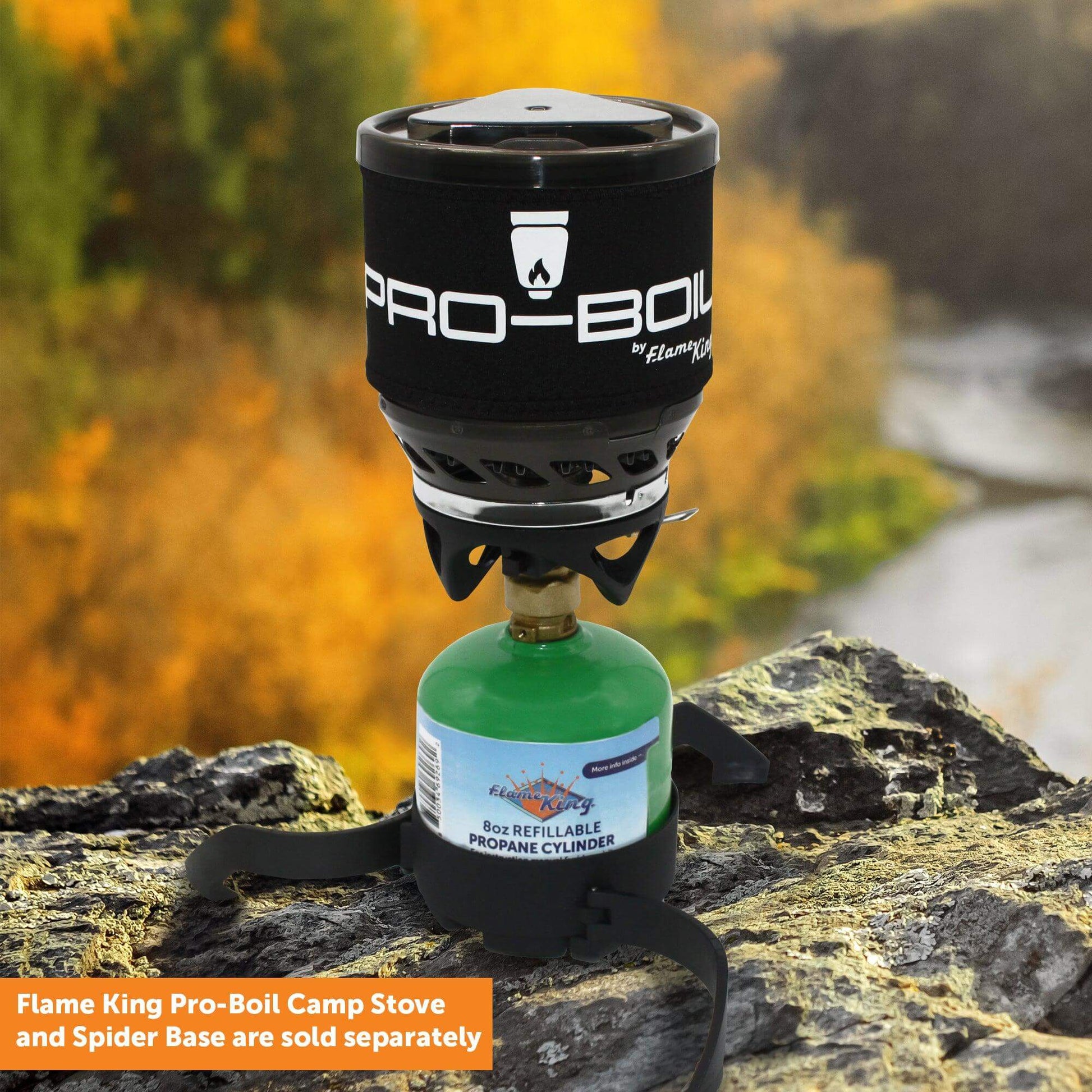 Flame King 2 Packs Eco Friendly Sustainable 8oz 1/2lb Refillable Propane Tank LP Cylinder - Angler's Pro Tackle & Outdoors