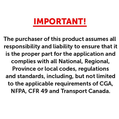 Flame King 239lb and 420lb Refrigerant Tank Vapor Valve - Angler's Pro Tackle & Outdoors