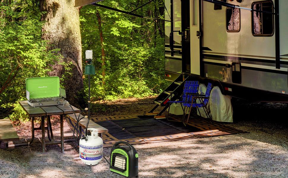 Flame King 3 Outlets Adapter 20 to 1LB Propane Tank Distribution Post Pole Tree Stem Stand - Angler's Pro Tackle & Outdoors