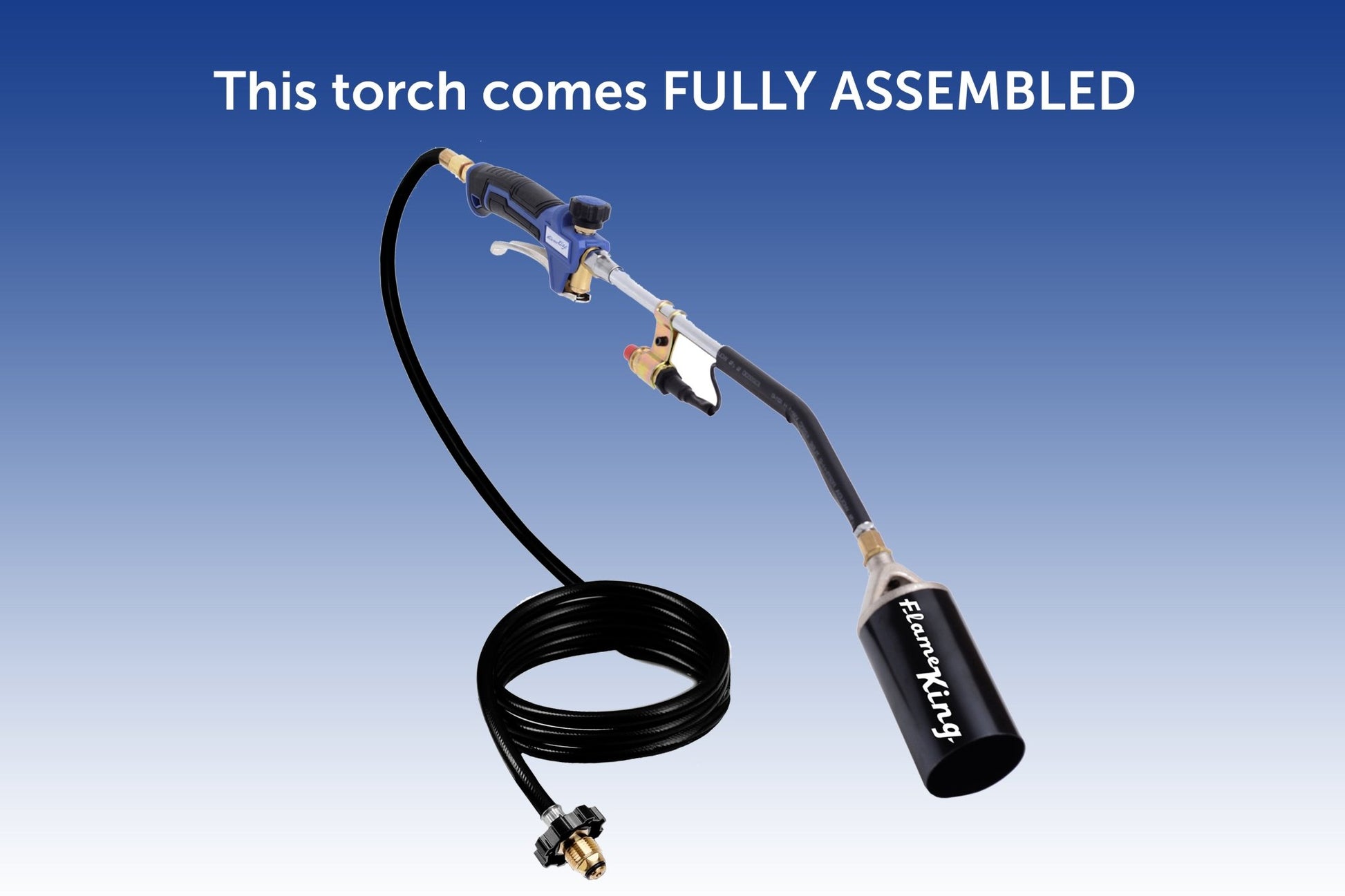 Flame King Auto Ignition Heavy Duty Propane Torch Weed Burner 340,000 BTU with Blast Trigger - Angler's Pro Tackle & Outdoors