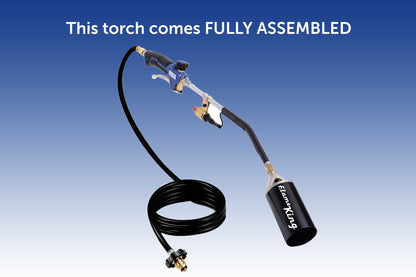 Flame King Auto Ignition Heavy Duty Propane Torch Weed Burner 340,000 BTU with Blast Trigger - Angler's Pro Tackle & Outdoors