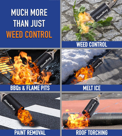 Flame King Auto Ignition Heavy Duty Propane Torch Weed Burner 340,000 BTU with Blast Trigger - Angler's Pro Tackle & Outdoors
