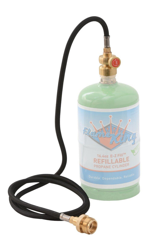 Flame King Flexible 5 FT Extension Hose For 1Lb Propane Tank Cylinder - Angler's Pro Tackle & Outdoors