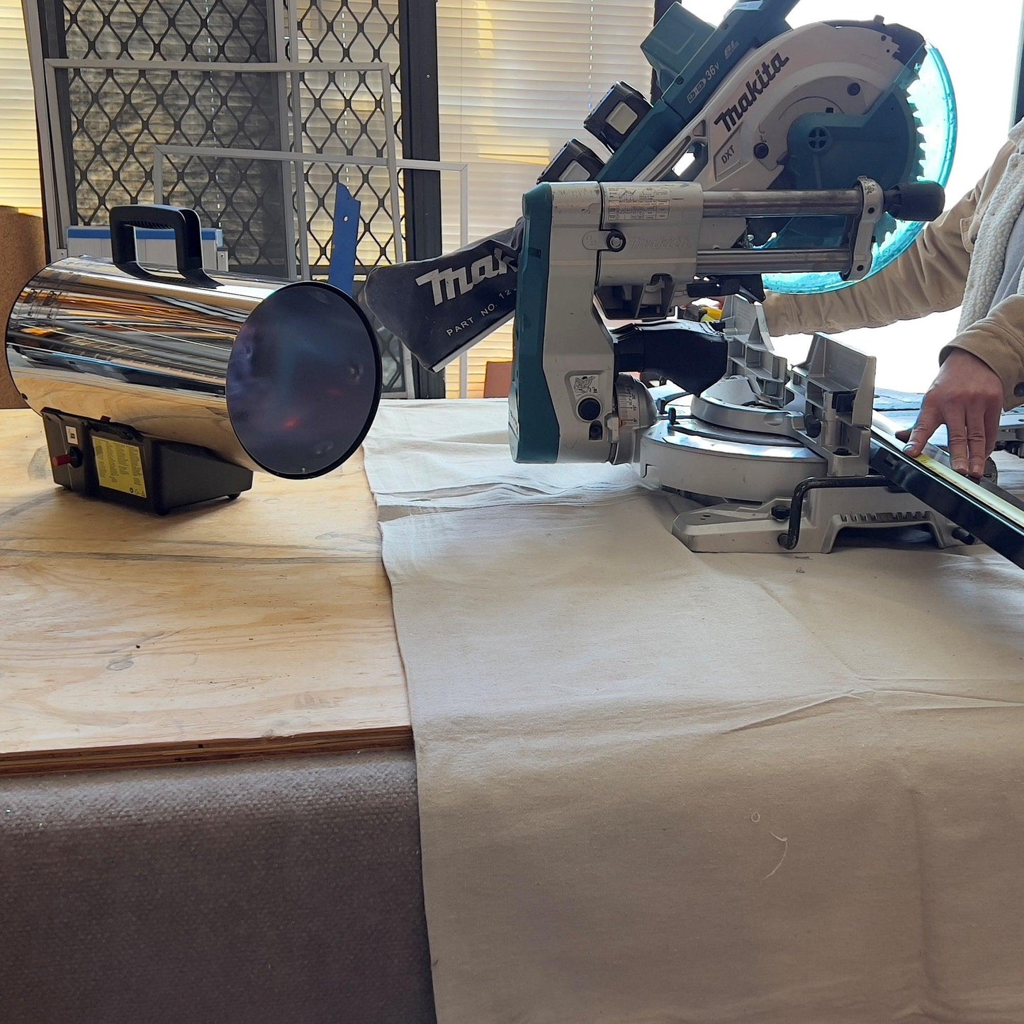 Flame King Forced Air Heater Portable Propane Tank Outdoor 60,000 BTU