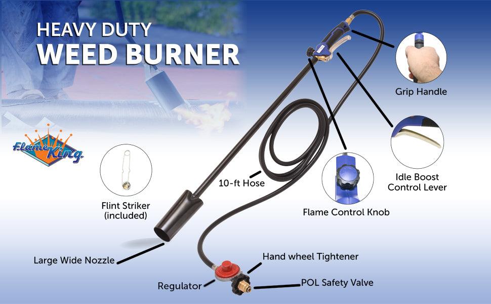 Flame King Heavy Duty 100,000 BTU Propane Torch Weed Burner - Angler's Pro Tackle & Outdoors