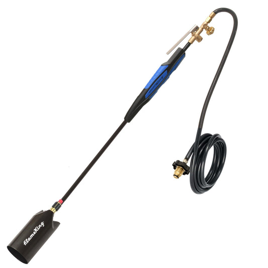 Flame King Heavy Duty Propane Torch Weed Burner 500,000 BTU with Push Button Piezo Ignitor - Angler's Pro Tackle & Outdoors