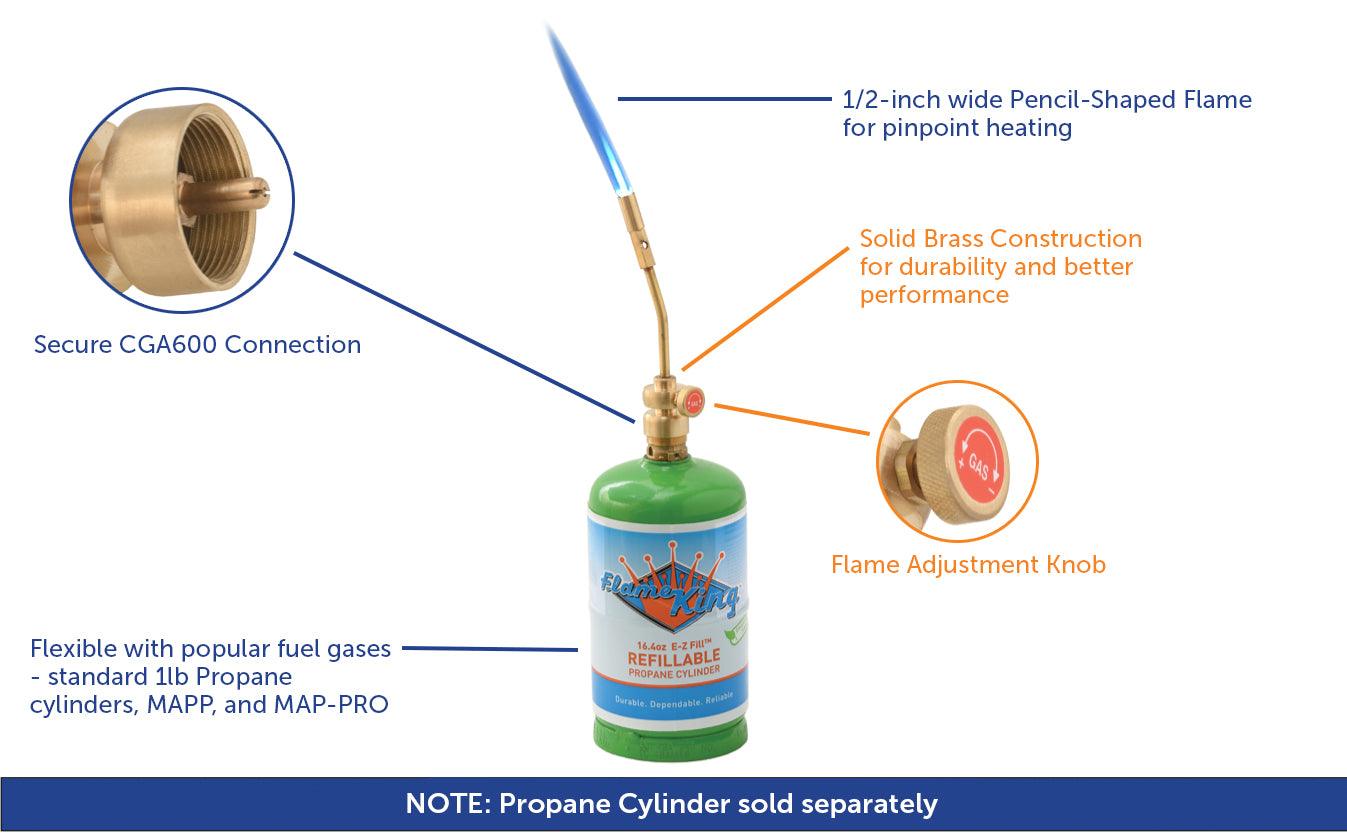 Flame King Multi - Purpose Pencil Propane Torch Head - Angler's Pro Tackle & Outdoors