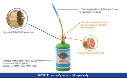 Flame King Multi - Purpose Pencil Propane Torch Head - Angler's Pro Tackle & Outdoors