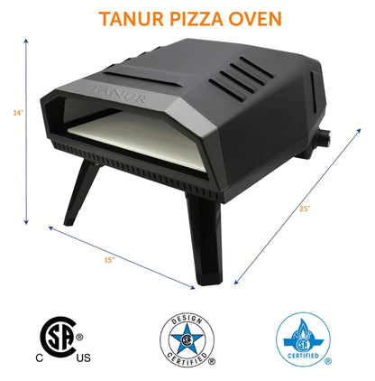 Flame King Outdoor Portable 12 - inch Propane Pizza Oven Gas With Stone - Angler's Pro Tackle & Outdoors