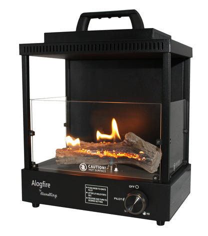 Flame King Portable Propane Alogfire Fireplace Heater Indoor and Outdoor - Angler's Pro Tackle & Outdoors