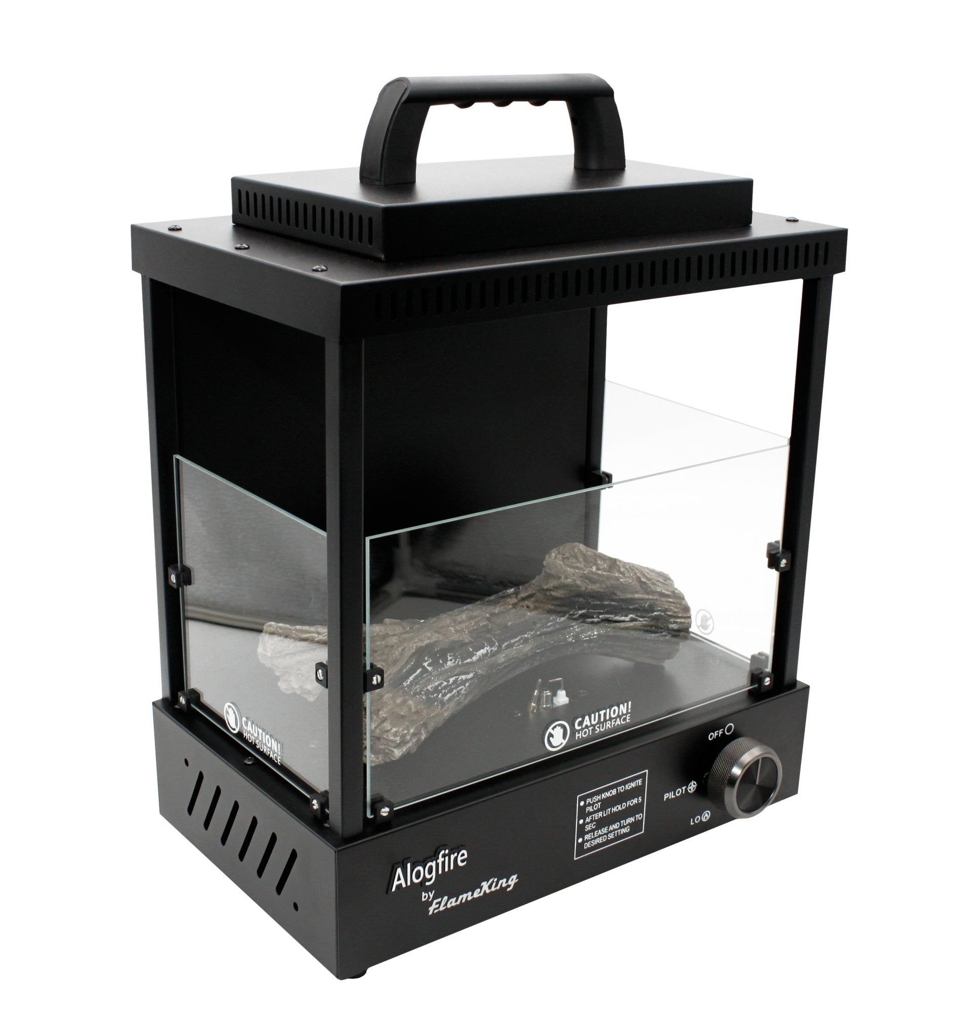 Flame King Portable Propane Alogfire Fireplace Heater Indoor and Outdoor - Angler's Pro Tackle & Outdoors