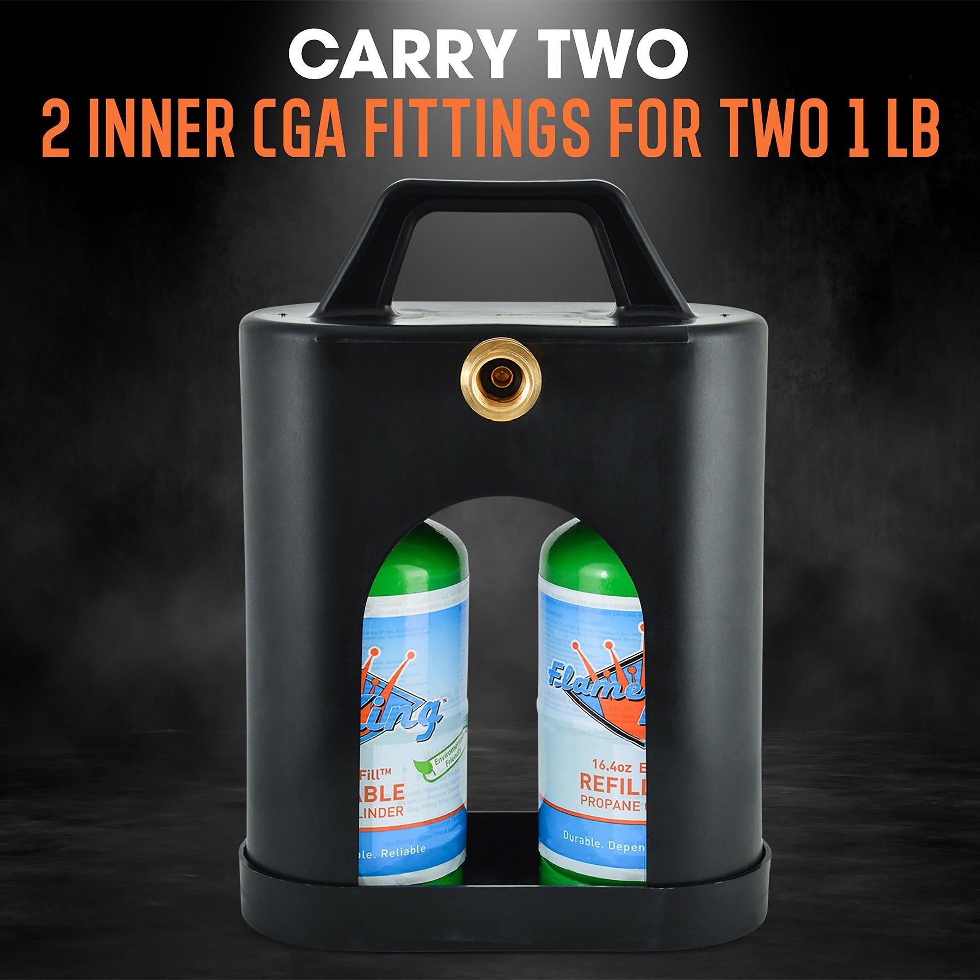 Flame King ProBoost Dual 1LB Propane Tank Carrier - Angler's Pro Tackle & Outdoors