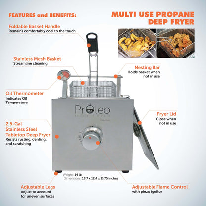Flame King Proleo Portable Propane Deep Fryer - Angler's Pro Tackle & Outdoors