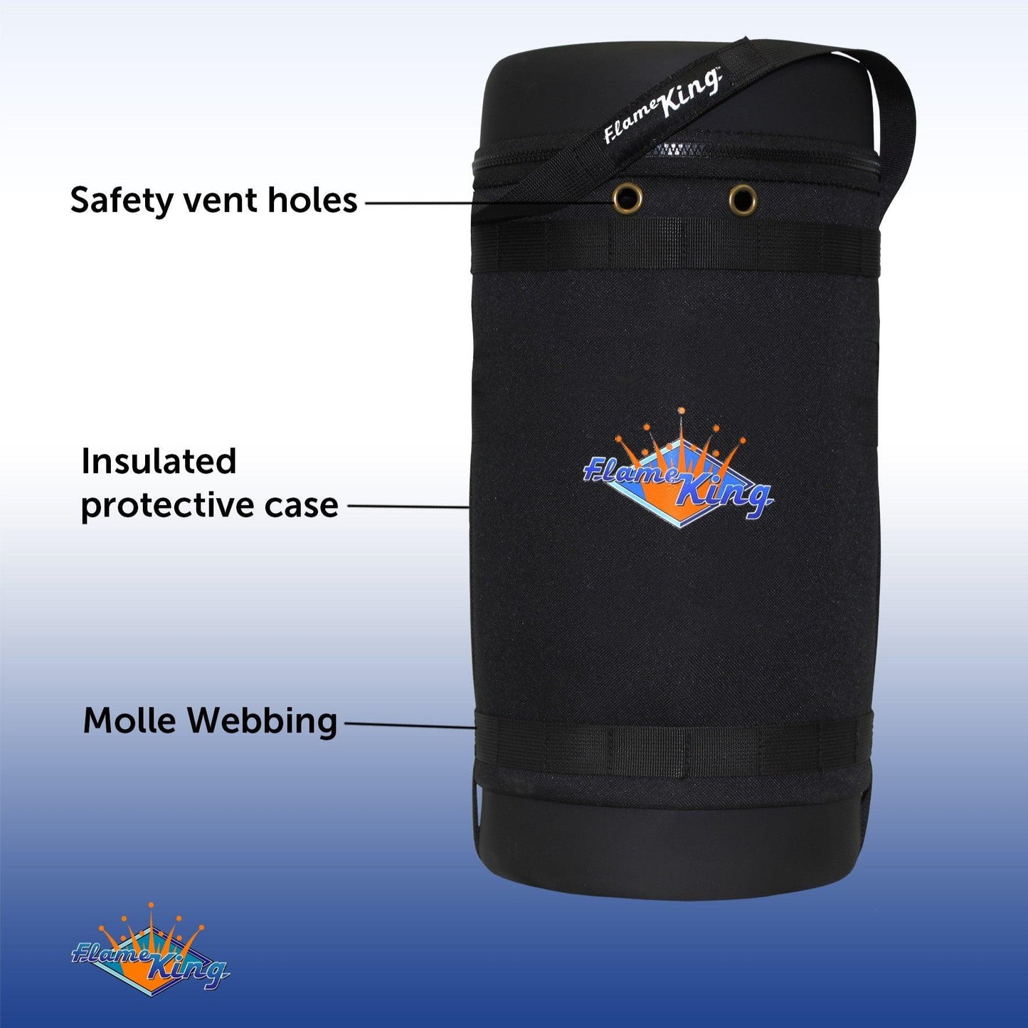 Flame King Propane Gas Hauler for 10lb Propane Tank Insulated Protective Carry Case - Angler's Pro Tackle & Outdoors