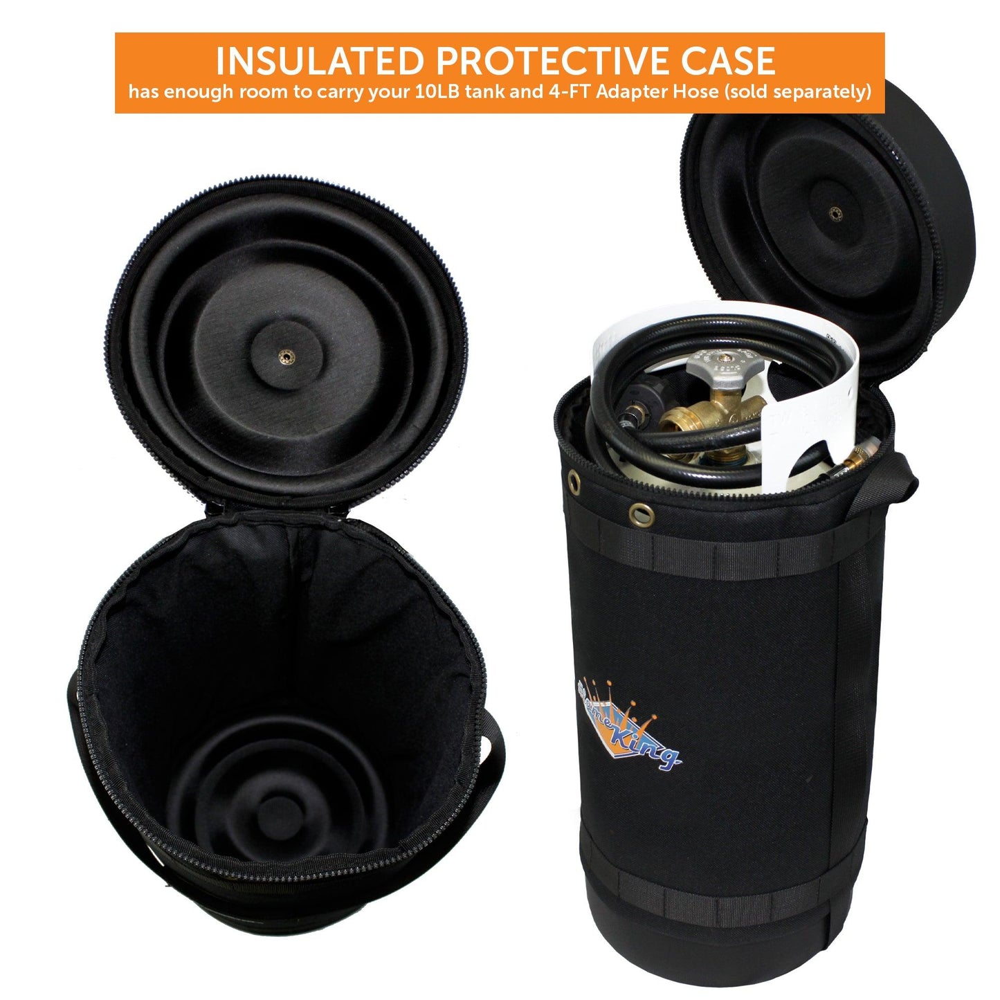 Flame King Propane Gas Hauler for 10lb Propane Tank Insulated Protective Carry Case - Angler's Pro Tackle & Outdoors