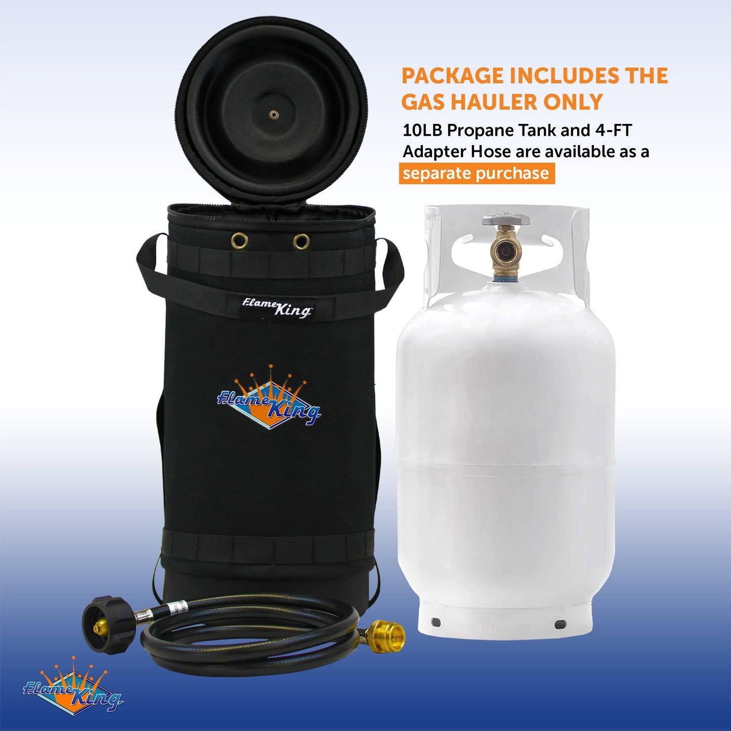 Flame King Propane Gas Hauler for 10lb Propane Tank Insulated Protective Carry Case - Angler's Pro Tackle & Outdoors