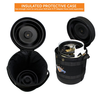 Flame King Propane Gas Hauler for 3lb Propane Tank Insulated Protective Carry Case - Angler's Pro Tackle & Outdoors